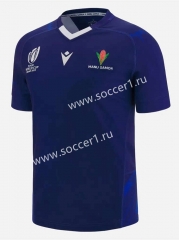 2023 World Cup Samoa Home Blue Thailand Rugby Shirt
