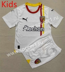 2023-2024 RC Lens 2nd Away White Kids/Youth Soccer Uniform-AY