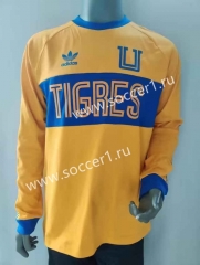 (S-3XL) 2023-2024 Tigres UANL Home Yellow LS Thailand Soccer Jersey AAA-912
