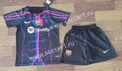 2023-2024 Barcelona Black LS Soccer Uniform-709