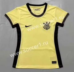 2023-2024 Corinthians 2nd Away Yellow Thailand Women Soccer Jersey AAA-908