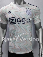 Player Version 2023-2024 Ajax Away White Thailand Soccer Jersey AAA-7959
