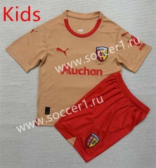2023-2024 RC Lens 3rd Away Earthy Yellow Kids/Youth Soccer Uniform-AY