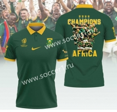 2023 Champion Edition South Africa Green Thailand Rugby Jersey