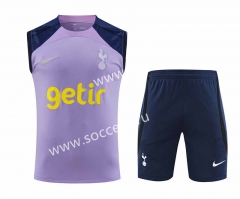 2023-2024 Tottenham Hotspur Light Purple Thailand Training Soccer Vest Uniform-418