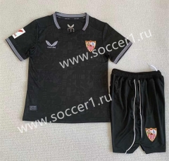 2023-2024 Sevilla Goalkeeper Black Soccer Uniform-AY