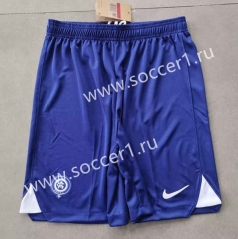 2023-2024 Atletico Madrid Away Blue Thailand Soccer Shorts