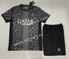 2023-2024 Paris SG Black Soccer Uniform-9031