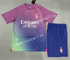 2023-2024 AC Milan 2nd Away Purple Soccer Uniform-9031