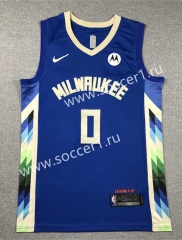2023 Milwaukee Bucks City Version Blue #0 NBA Jersey