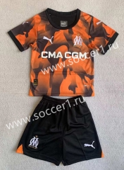 2023-2024 Olympique de Marseille 2nd Away Orange Soccer Uniform-AY