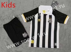 2023-2024 Santos FC Away Black&White Kids/Youth Soccer Uniform-3454