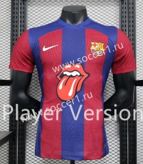 Player Version 2023-2024 Barcelona Ad Version Red Tongue Thailand Soccer Jersey AAA-888