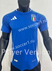 Player Version 2023-24 Italy Home Blue Thailand Soccer Jersey AAA-SJ