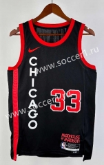 2024 City Edition Chicago Bulls Black #33 NBA Jersey-311