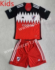 2023-24 CA River Plate Away Red Kids/Youth Soccer Uniform-AY