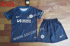 2023-24 Chelsea Away Royal Blue Kid/Youth Soccer Uniform-709
