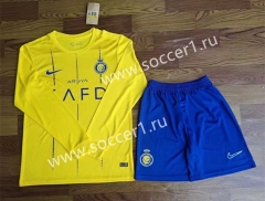 2023-2024 Al-Nassr FC Home Yellow LS Soccer Unifrom-718