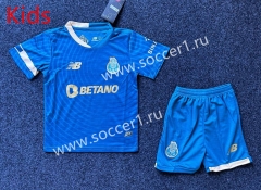 2023-24 Porto 2nd Away Blue Kids/Youth Soccer Uniform-GB