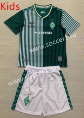 2023-2024 SV Werder Bremen Home Green Kids/Youth Soccer Uniform-AY