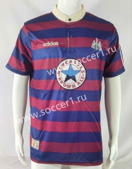 Retro Version 95-96 Newcastle United Away Blue&Red Thailand Soccer Jersey AAA-503