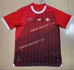 (S-4XL) 2023-24 Switzerland Home Red Home Red Thailand Soccer Jersey AAA-818