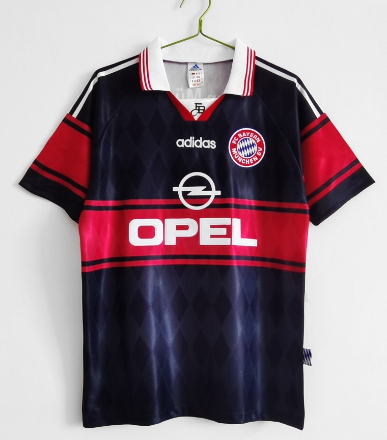 Retro Version 97-99 Bayern München Home Dark Blue Thailand Soccer Jersey AAA-C1046