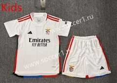 2023-24 Benfica 2nd Away White Kids/Youth Soccer Uniform-3162