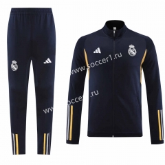 2023-24 Real Madrid Royal Blue Thailand Soccer Jacket Uniform-LH