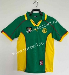 Retro Version 1998 Cameroon Home Yellow&Green Thailand Soccer Jersey AAA-811
