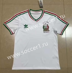 (S-4XL) Retro Version Mexico White Thailand Soccer Jersey AAA-818