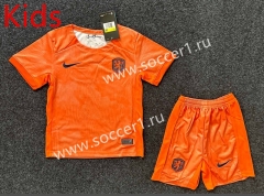2024 Netherlands Home Orange Kids/Youth Soccer Uniform-GB
