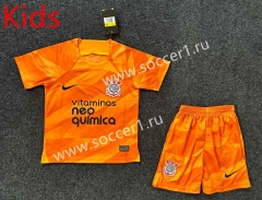 2023-24 Corinthians Goalkeeper Orange Kids/Youth Soccer Unifrom-GB