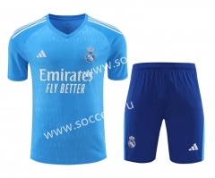 2023-24 Real Madrid Blue Thailand Soccer Jersey Uniform-418
