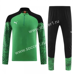 Puma Green Thailand Soccer Tracksuit Uniform-4627