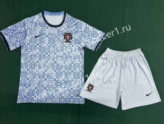 2024-25 Portugal Light Blue Soccer Uniform-6748