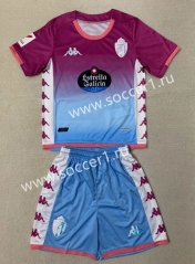 2023-24 Real Valladolid 2nd Away Blue&Purple Kids/Youth Soccer Uniform-AY