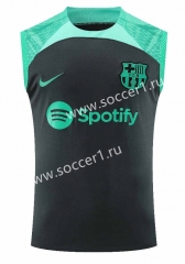 2023-24 Barcelona Black&Green Thailand Training Soccer Vest-418