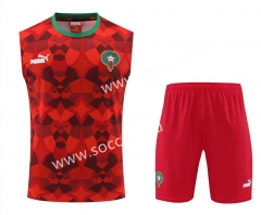 2023-24 Monaco Red Thailand Soccer Vest Uniform-4627