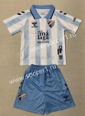 2023-24 Málaga CF Home Blue&White Soccer Uniform-AY
