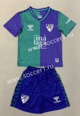 2023-24 Málaga CF Away Blue&Green Soccer Uniform-AY