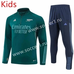 2023-2024 Arsenal Green Kids/Youth Soccer Tracksuit -GDP