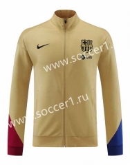 2023-2024 Barcelona Earthy Yellow Thailand Soccer Jacket-LH