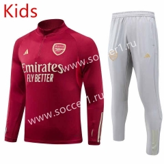 2023-2024 Arsenal Date Red Kids/Youth Soccer Tracksuit -GDP