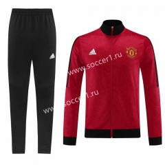 2023-2024 Manchester United Red Thailand Soccer Jacket Uniform -LH