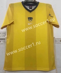 Retro Version 2000-01 Pumas UNAM Yellow Thailand Soccer Jersey AAA-6895