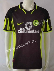 Retro Version 96-97 Borussia Dortmund Away Black Thailand Soccer Jersey AAA-503
