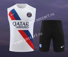 2023-2024 Paris SG White Thailand Training Soccer Vest Uniform -418
