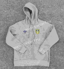 (S-3XL) 2023-2024 Leeds United Gray Thailand Soccer Tracksuit Top With Hat-CS