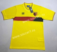 Retro Version 85-88 Watford Home Yellow Thailand Soccer Jersey AAA-512